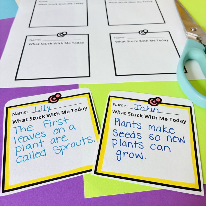 Exit Tickets an image of an exit ticket that teachers can use to assess student learning