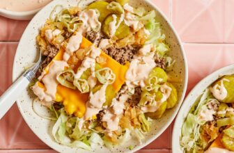 Easy Cheeseburger Salad with Animal Sauce (In-N-Out Style!)