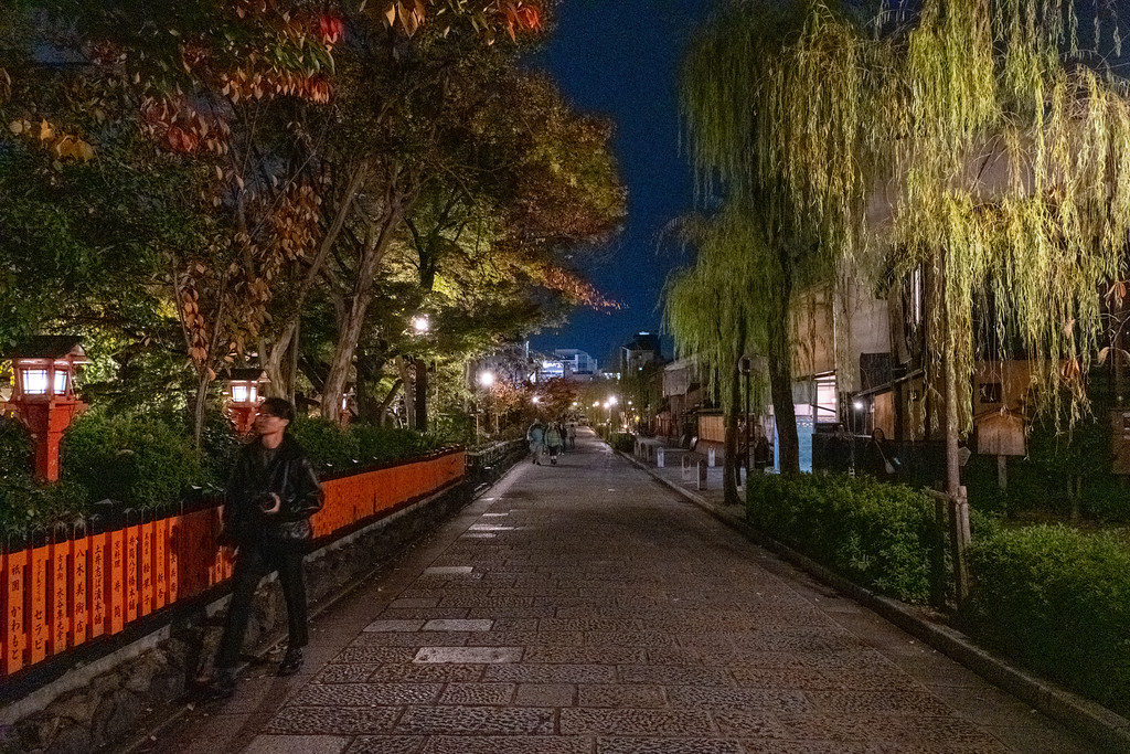 Shirakawa Canal at night