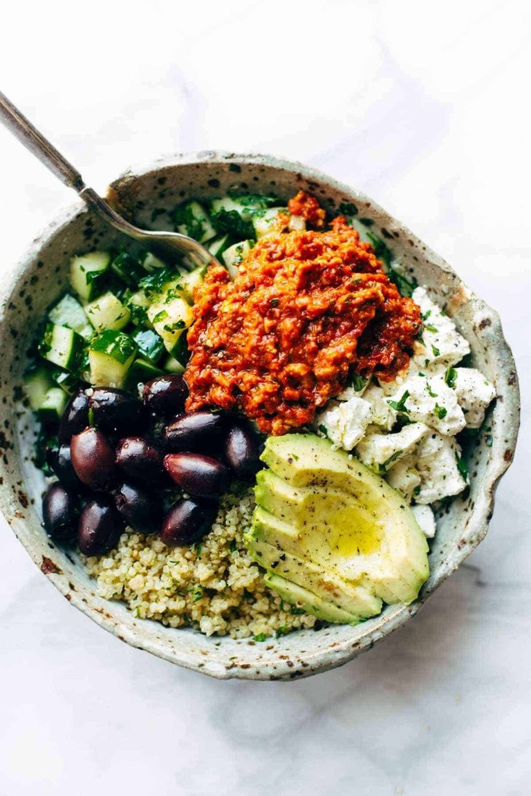 Mediterranean quinoa bowls.