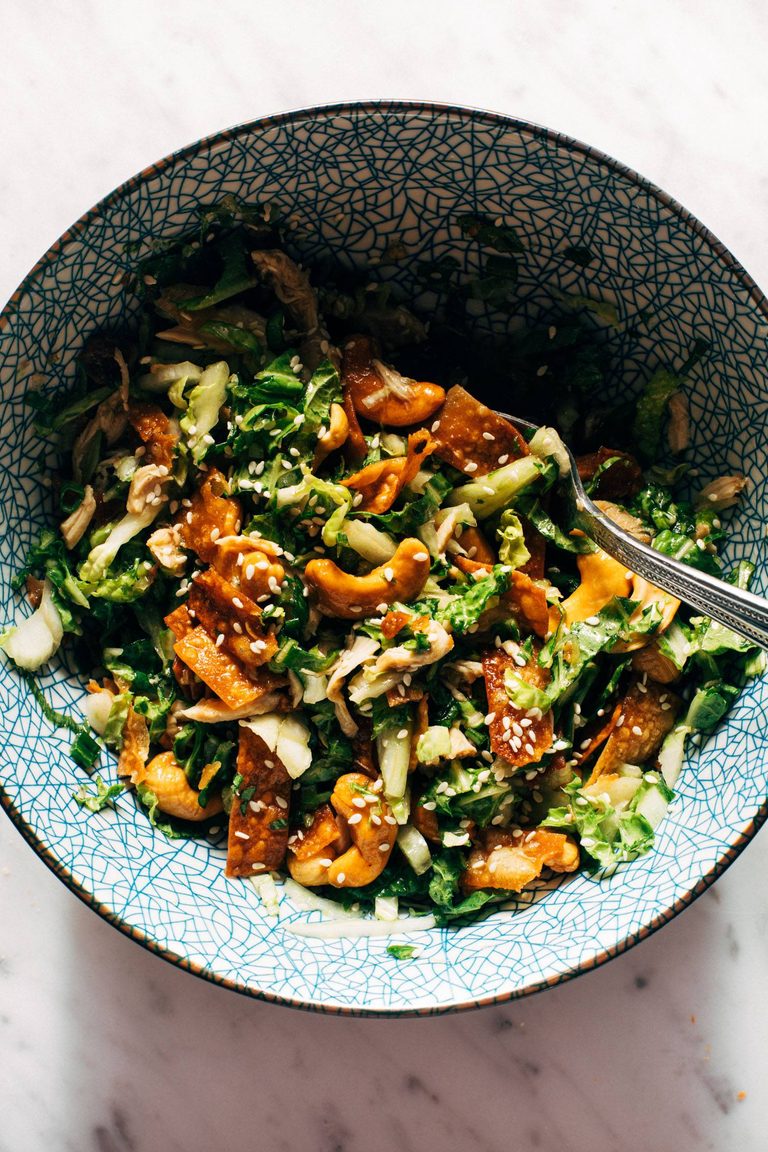 Napa chicken salad in a bowl.
