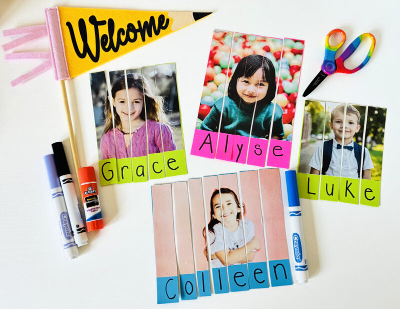 an image of four photo name puzzles for elementary students