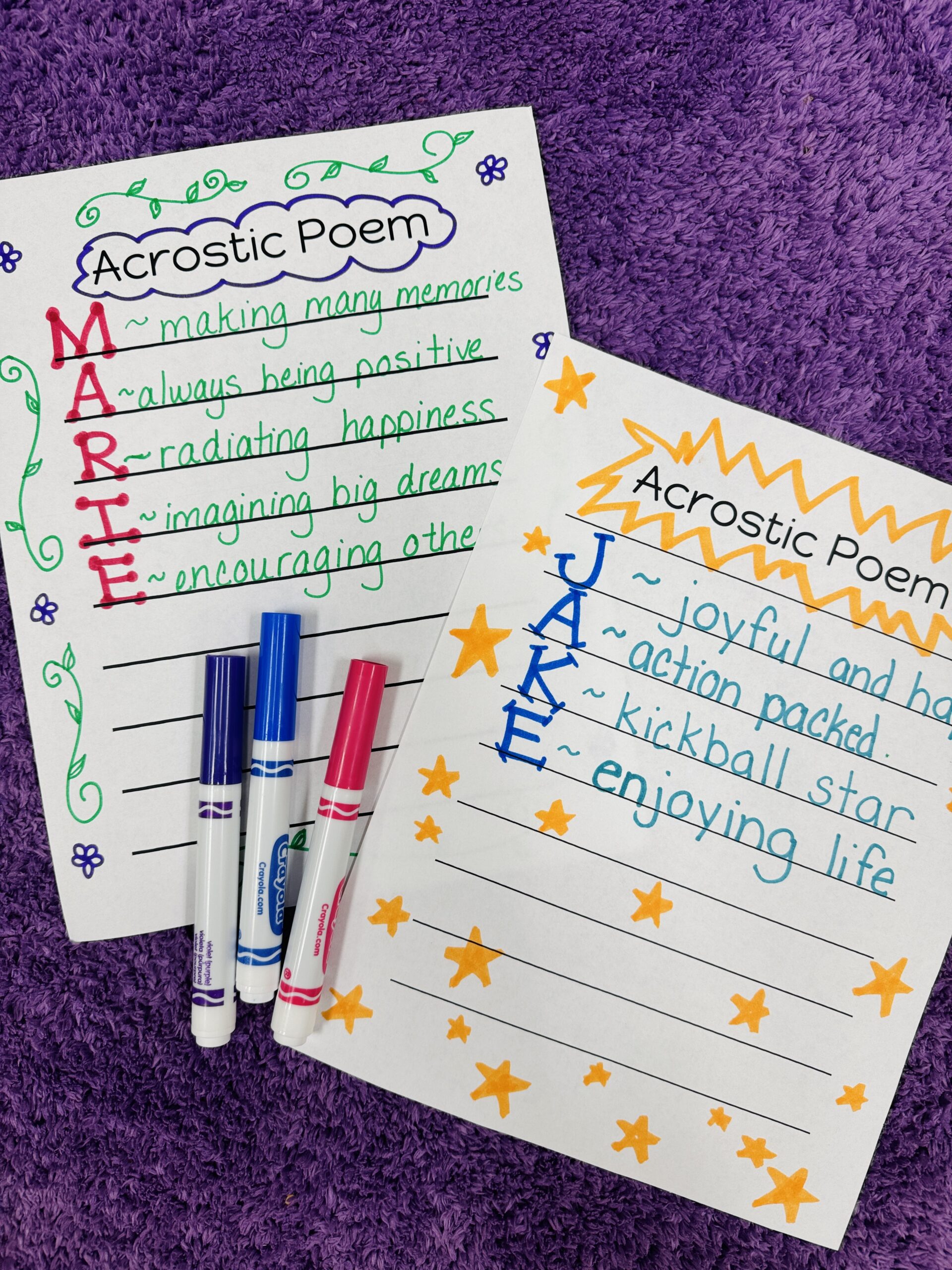 Name Acrostic Poems