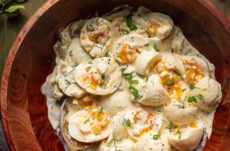 Creamy Dill Broken Egg Salad with Jammy Eggs