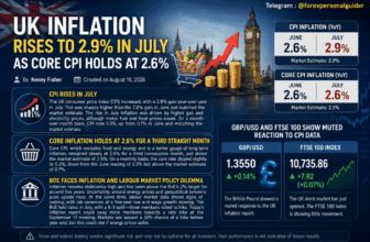 UK Inflation Rises to 2.9% in July as Core CPI Holds at 2.6% – Rehana William |Financial Consultant _Forex_Gold Xauusd| Fund Manager