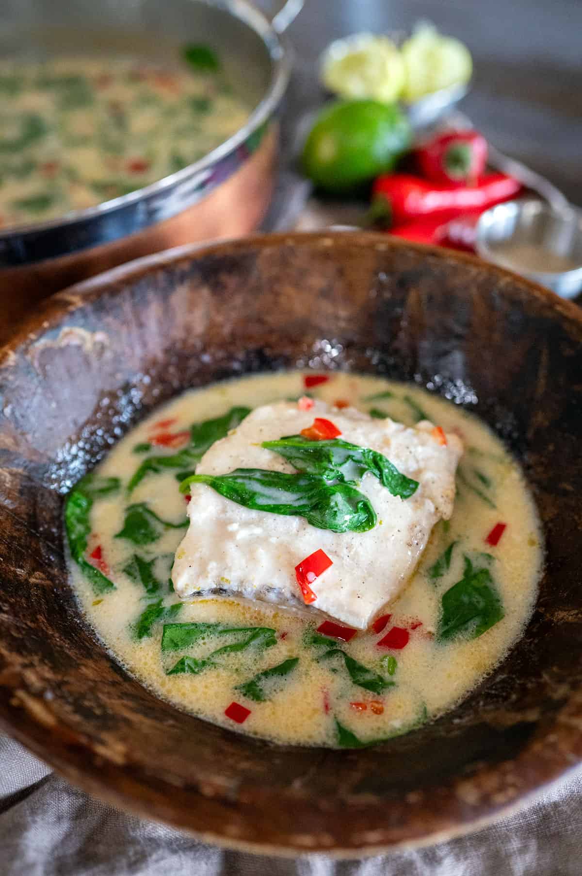 Coconut Milk Poached Cod.