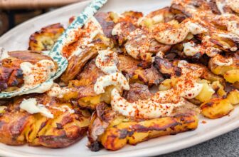 Crispy Smashed Potatoes with Tajin & Aioli (GF)