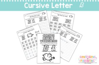 Cursive Letter B Worksheets (Free Printable for Kids)