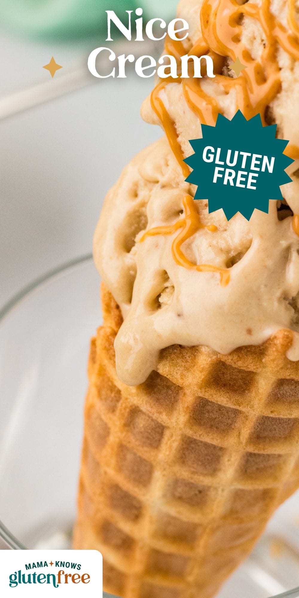 banana peanut butter nice cream pin image