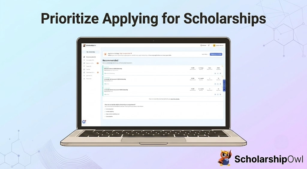 ScholarshipOwl on laptop