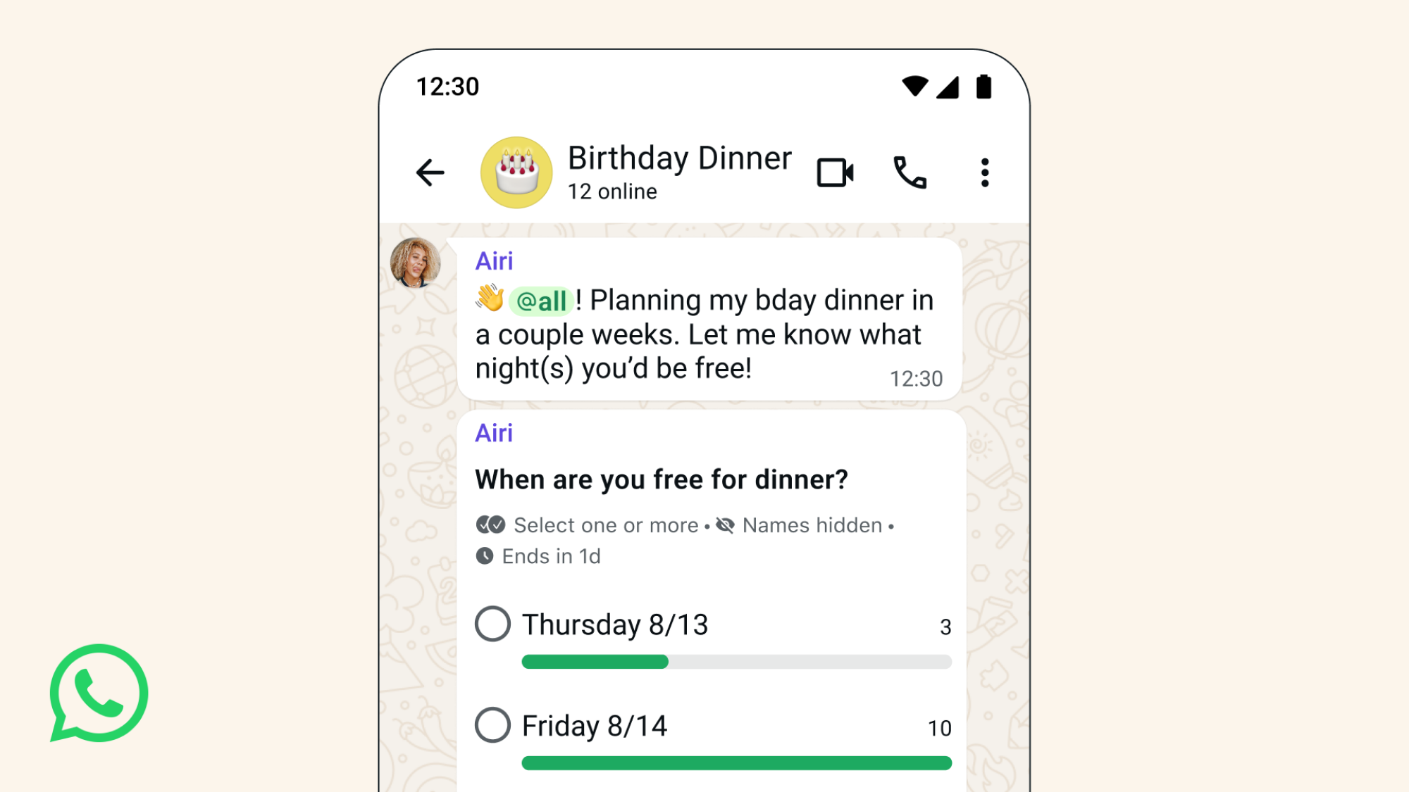 WhatsApp @all function