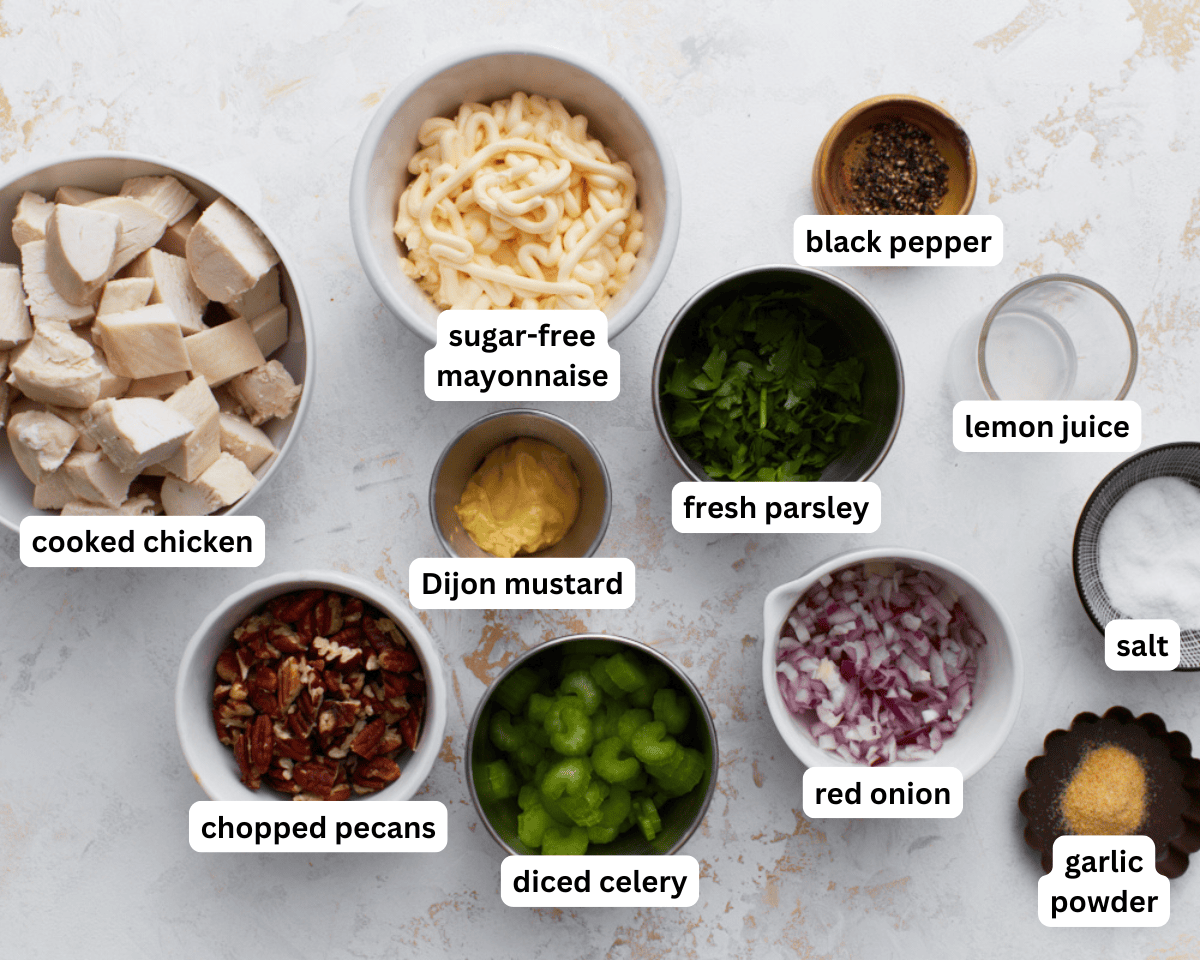 Keto chicken salad ingredients