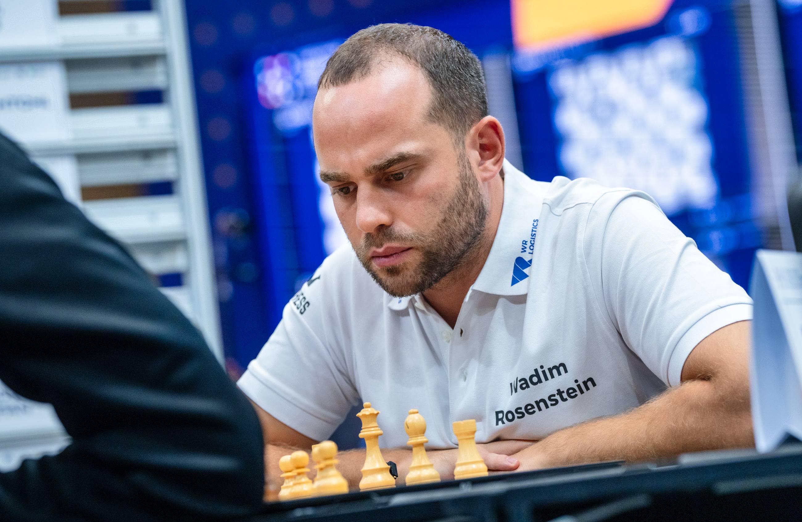 Wadim Rosenstein in the 2024 World Team Rapid & Blitz Chess Championship in Astana. Photo: Maria Emelianoca/Chess.com
