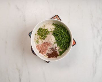 mixing bowl - amaranth paratha