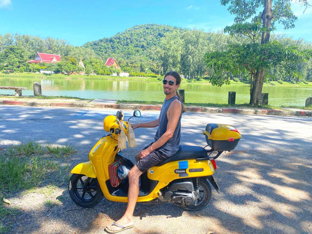 scooter in phuket nai harn lake
