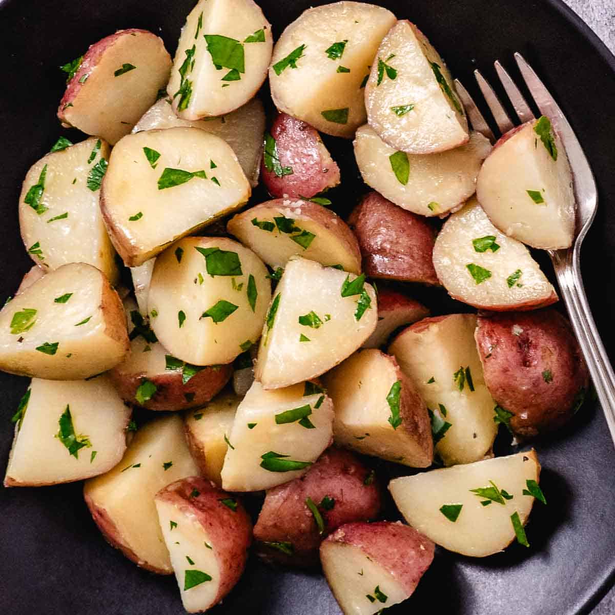 steamed red potatoes