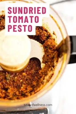 Sundried tomato pesto in food processor