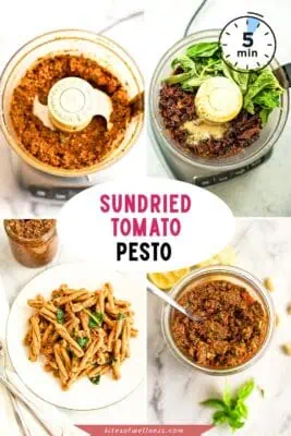 Sundried tomato pesto in food processor