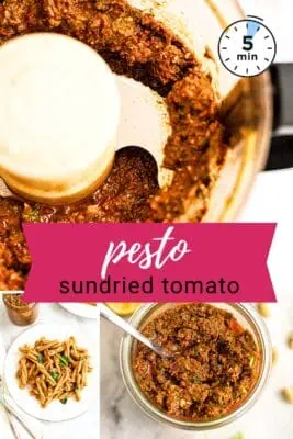Sundried tomato pesto in food processor