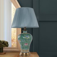 Colorful Handcrafted Ceramic Table Lamp – Ideal for Bedroom, Desk & Living Room