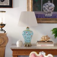 Colorful Handcrafted Ceramic Table Lamp – Ideal for Bedroom, Desk & Living Room