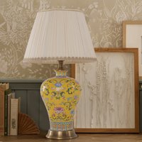 Colorful Handcrafted Ceramic Table Lamp – Ideal for Bedroom, Desk & Living Room