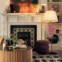 Colorful Handcrafted Ceramic Table Lamp – Ideal for Bedroom, Desk & Living Room