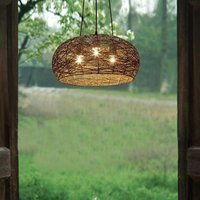 Creative Bird’s Nest LED Hemp Rope Rattan Woven Pendant Light