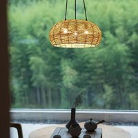 Creative Bird’s Nest LED Hemp Rope Rattan Woven Pendant Light
