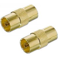 Philips TV Aerial Joiner Coupler 2 Pack Gold Plated