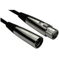 0.5m 3 Pin XLR Male to Female Cable – Silver Connectors