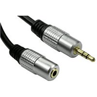3.5mm Male to Female Extension Cable 2m Premium Gold