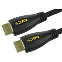 Yellow LED Lit HDMI Cable Braided 3m 4k Ready