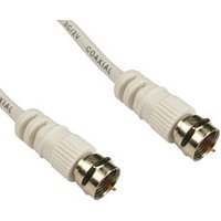 3m F-Type Cable for Satellite Sky Virgin Media White