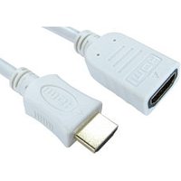 5m Male to Female HDMI Cable HDMI Extension Lead White