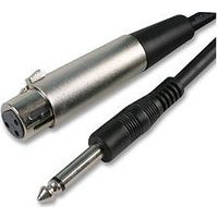 3m XLR Socket to 1/4 Inch Mono Jack Plug Cable (TS) Unbalanced Audio Cable