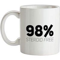 98 Percent Steroid Free mug.