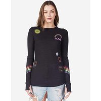 Lauren Moshi Mckinley Neon Signs Thermal Top Size: S Colour: Black