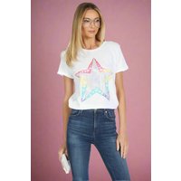 Lauren Moshi Edda Elements Star T-Shirt Size: XL Colour: White