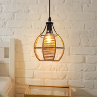 ‍Woven Paper Rope Pendant Light for Cozy Elegance and Timeless Charm (90% off)