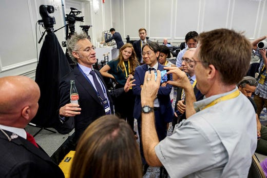 AI-bolaget Palantirs grundare Alex Karp i samband med G20-mötet i North Carolina i slutet av augusti.