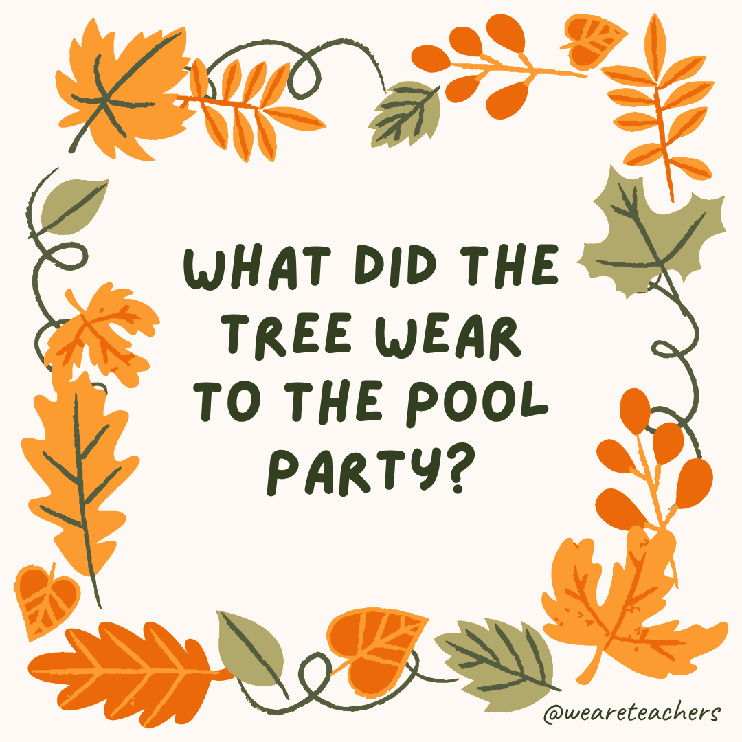 an image of a fall joke surrounded by fall leaves and vines