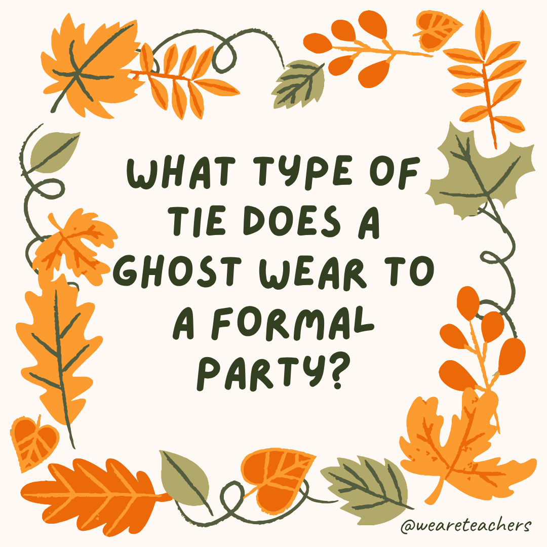 an image of a fall joke surrounded by fall leaves and vines