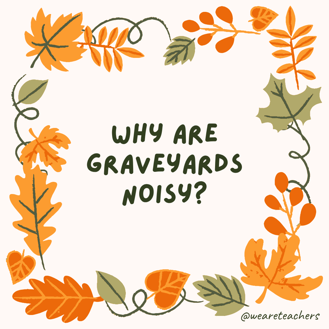 an image of a fall joke surrounded by fall leaves and vines