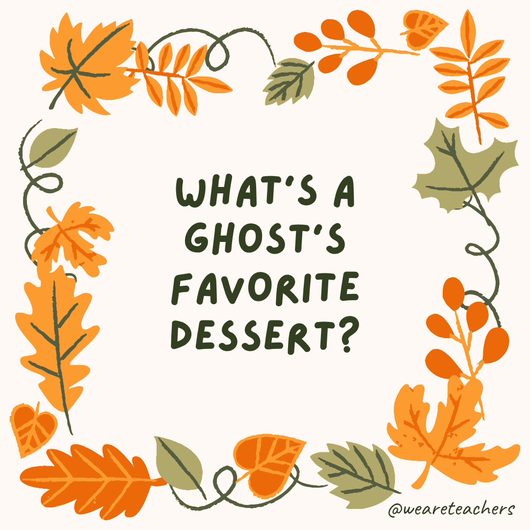 an image of a fall joke surrounded by fall leaves and vines