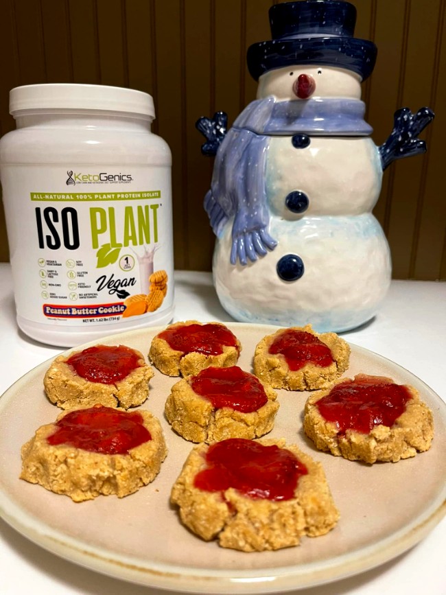 Image of Low Carb Peanut Butter Thumbprint Cookies