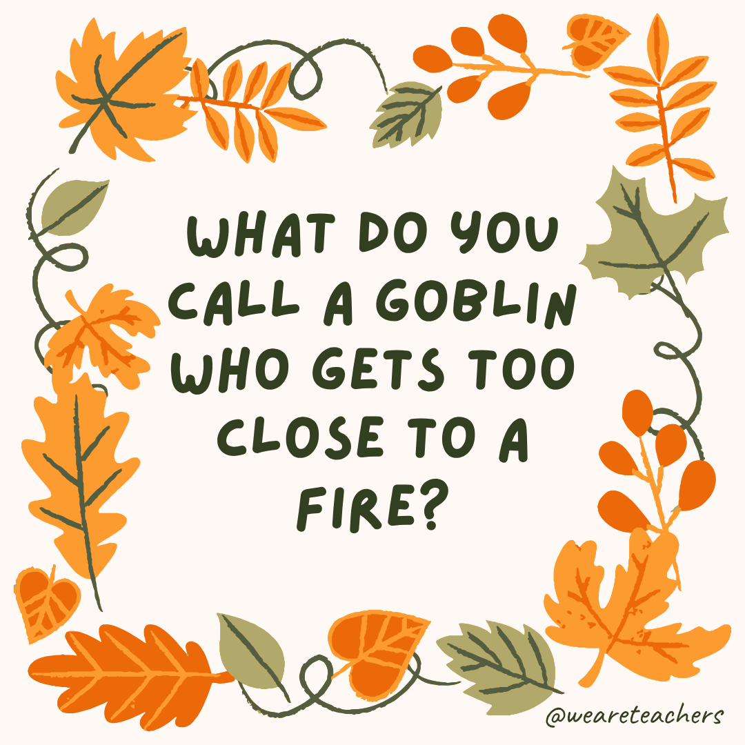 an image of a fall joke surrounded by fall leaves and vines