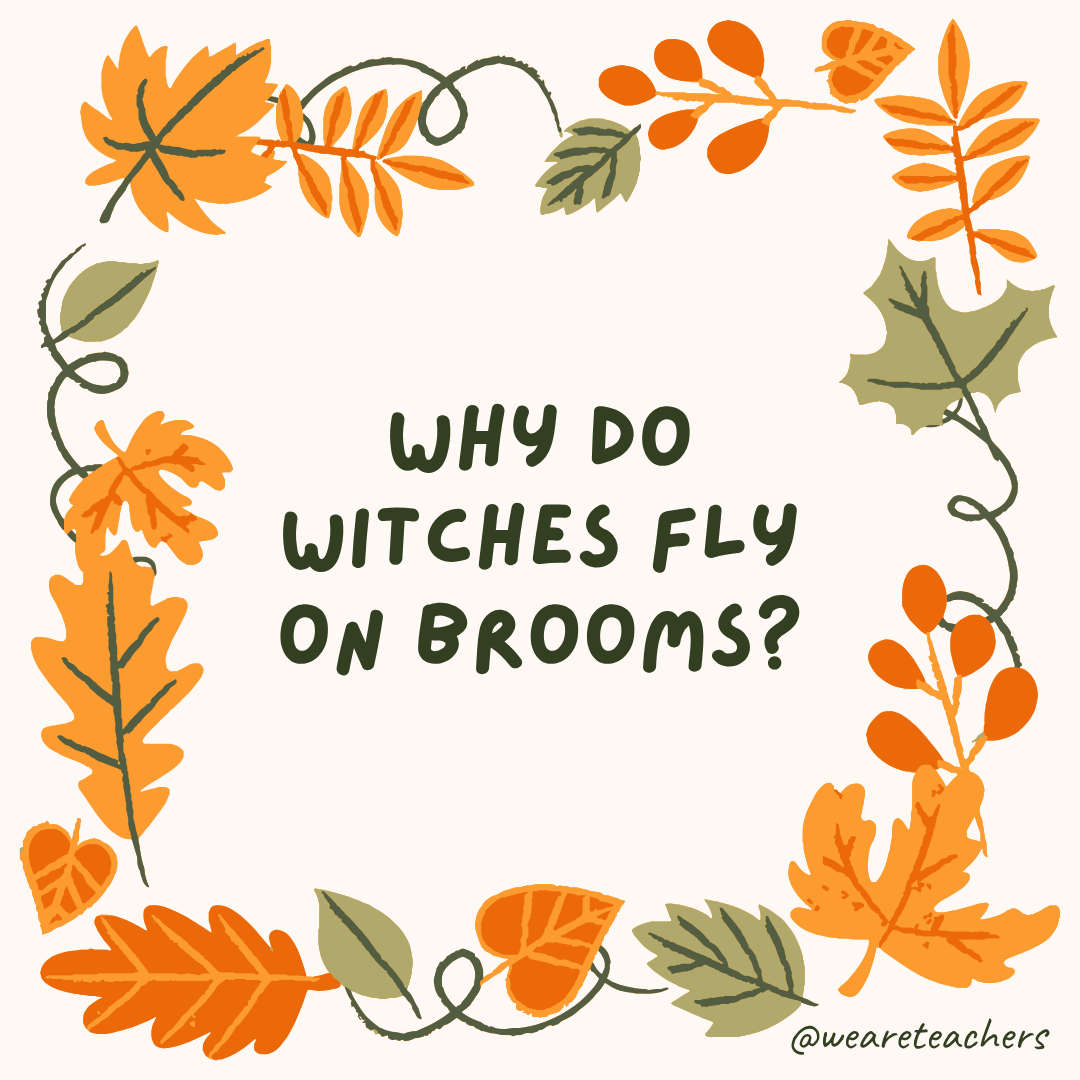 an image of a fall joke surrounded by fall leaves and vines