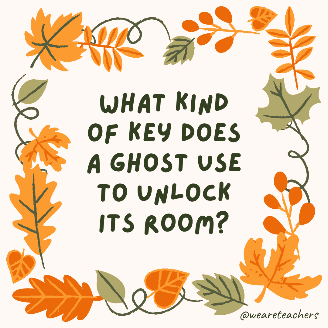 an image of a fall joke surrounded by fall leaves and vines