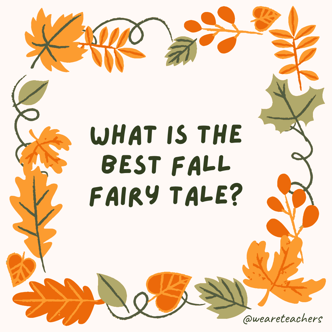 an image of a fall joke surrounded by fall leaves and vines